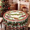 Vintage Pastoral Christmas Tablecloth Red Festive Party Decoration Tablecloth Table Fabric