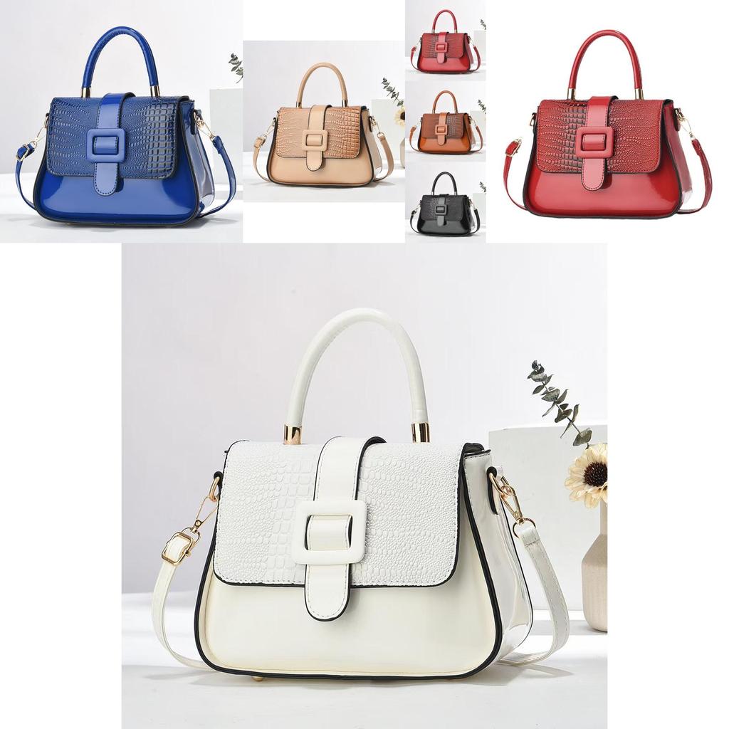 Trendy Crocodile Texture Handbag With Large Capacity And Chic Urban Minimalist Style Ideal For Daily Outfits