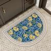 Bathroom Entry Diatom Mud Floor Mat Semicircular Non-Slip Quick-Drying Foot Mat Toilet Toilet Door Absorbent Household Carpet