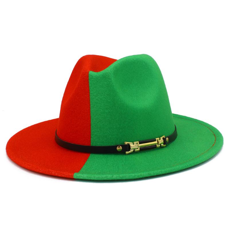 Hot-selling European and American Fashion Yin and Yang Woolen Top Hats, Men's and Women's Trends, Felt Hats, Autumn and Winter British Style Jazz Hats