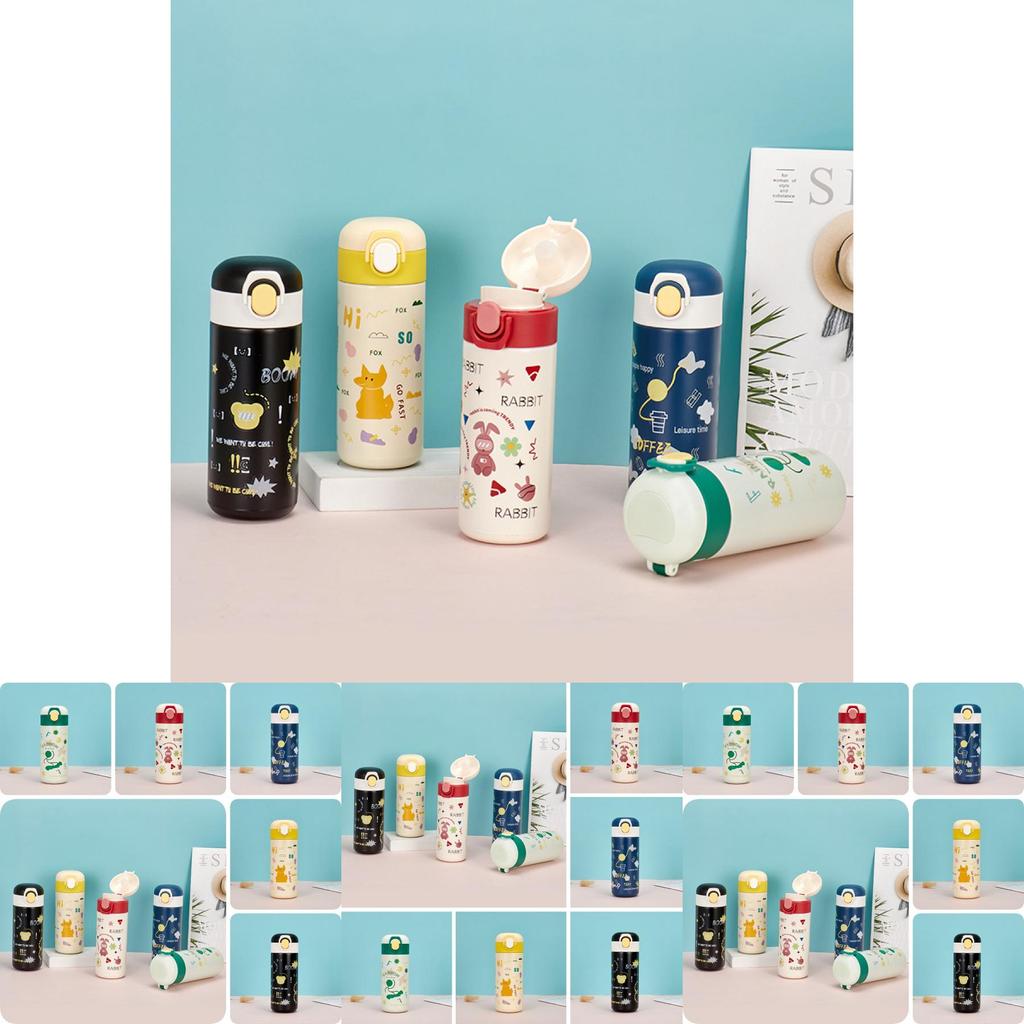 Cute Cartoon Stainless Steel Insulated Travel Cup For Students