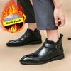 Winter Designer Neu Herren Spitz Lackleder Chelsea Lässige Monk-Riemen Knöchelhochstiefel Männliche Marke High Tops Schuhe Zapatos Hombre