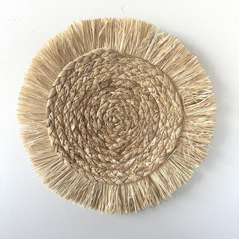 Ethnic Moroccan Style Woven Straw Wall Hanging for Sofa or Bedside