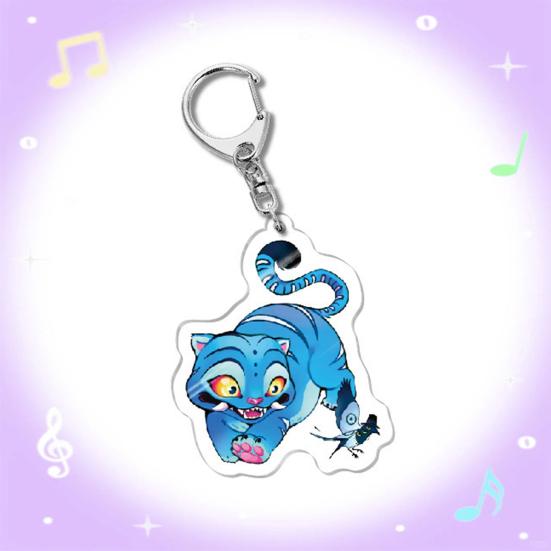 Korean Pop Cartoon Charm Acrylic Anime Character Boy Tiger Keychain Charm Cute Bag Backpack Charm Collectible Gift for Fans