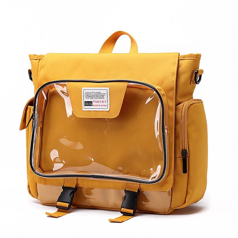 Rucksack Schlicht Damen Multifunktionale Einzelschulter Dual-Use Tasche Schultasche