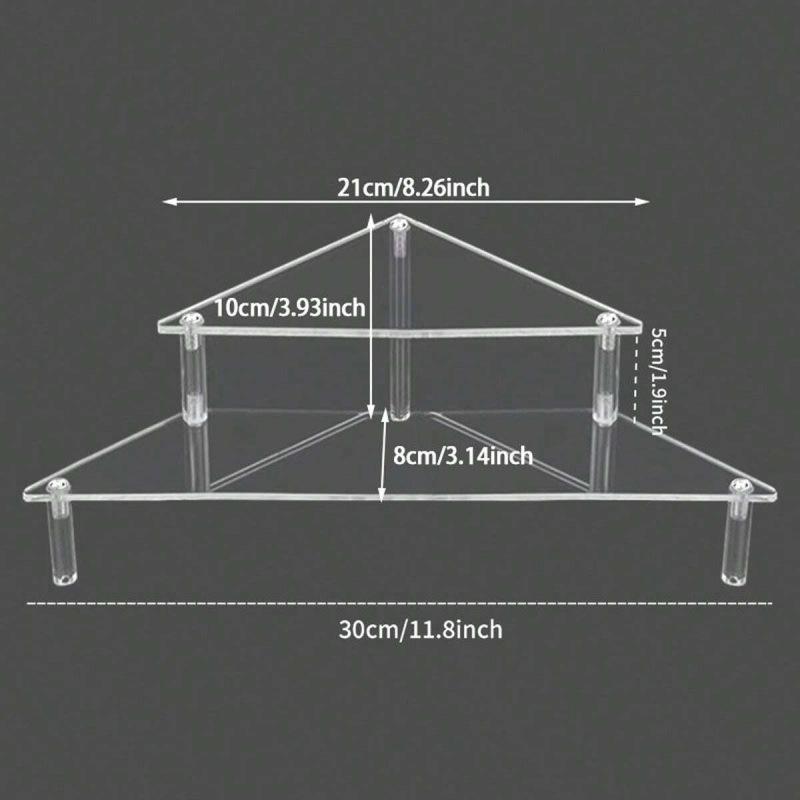 Acrylic Multi-layer Trapezoidal Display Stand for Figures & Jewelry
