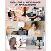 Selfie Light with Soft Diffuser Diffuser 120 Dimmable LEDs ClipOn Fill Light for Phone Tablet Camera 3 Color Modes 6 Filter Eff