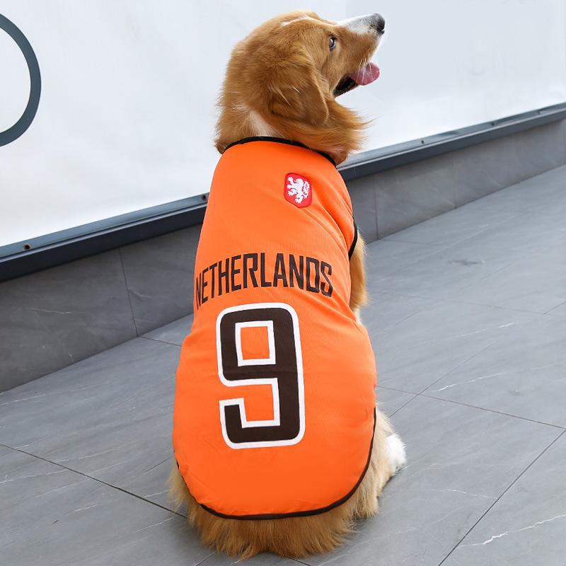 Frühlings- & Sommer-Netzweste für große Hunde: Basketball-WM-Stil
