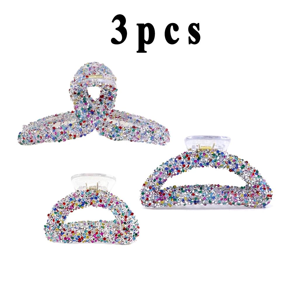 

3Pcs Baroque Style Artificial Pearl Rhinestone Decorated Hair Clips, Sparkling Hair Accessories for Daily, Party, Christmas