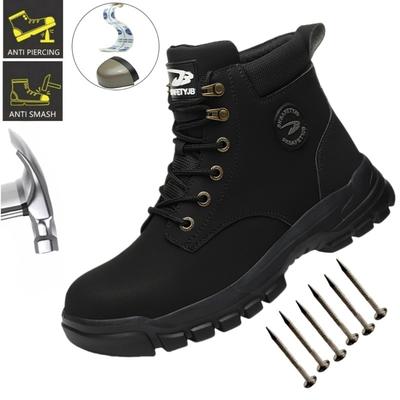 Waterproof Steel Toe Cap Summer Safety Shoes For Men Light Breathable Sneaker Comfortable Indestructible Hombre Work Boots