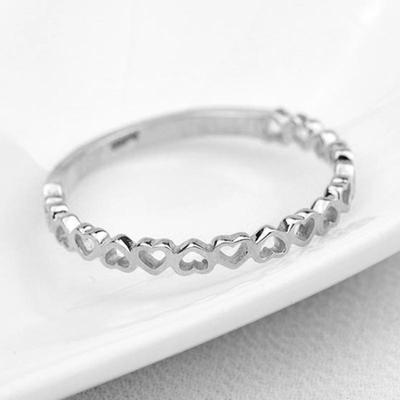Exquisite Herz zu Herz Fingerringe Damen Schlichte Stilvolle Metallringe Alltagstaugliche Statement-Accessoires Dropship-Schmuck