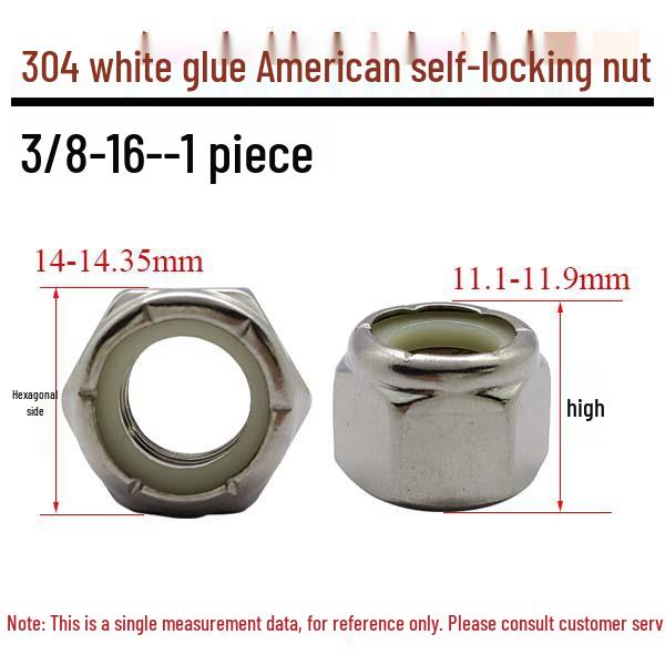 Imperial 304 Stainless Steel Nylon Lock Nut 1/4-20, 10#-24, 3/8-16
