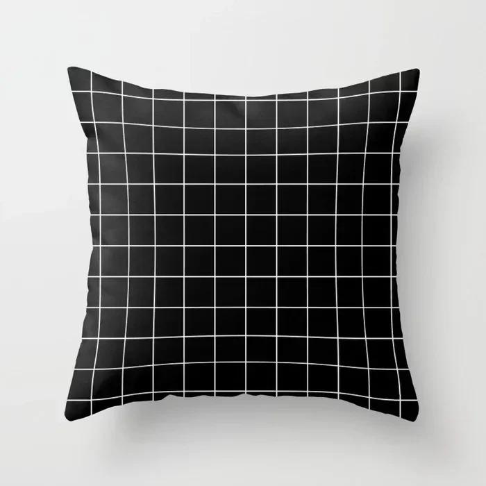 Geometric Plaids Cushion Cover Polyester Throw Pillow Cover Decorative Sofa Pillow Nordic Fashion Scottish Pillowcase 45*45Cm
