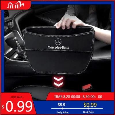 GLC GLB 1 Stück Leder Auto Sitz Aufbewahrungstasche Spalt Organizer Box Für Mercedes Benz AMG W204 W205 W203 W211 W212 W213 W201 W210 W124