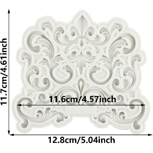 Baroque Fondant Mold Curlicues Scroll Lace Silicone Molds Filigree Mold 3D Sculpted For Sugar Cake Decorating Cupcake Topper Candy Chocolate Gum