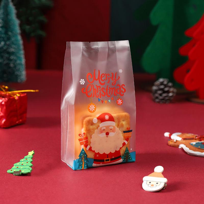 50PC Durable Material Home Snowflake Pattern Holiday Treat Bags for Cookies Parties Christmas Bags Gift 2 Sizes
