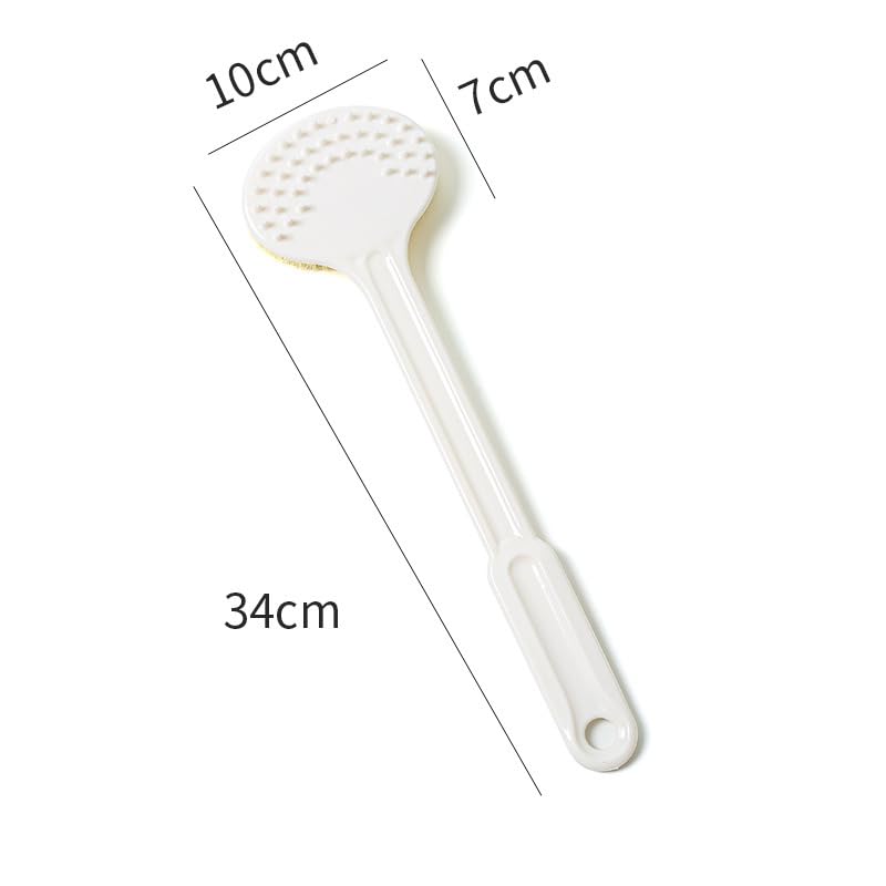 BEING CART Long Handle Blood_Circulation Bath Brush Lotion Applicator for Back Cream Applicator Sponge Long Handle Bath Brush Scrubber for Bath Bo