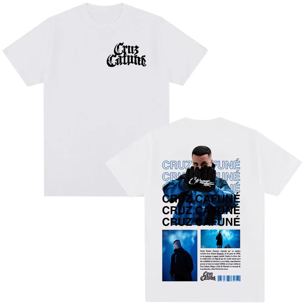 Rapper Cruz Cafune Album T-Shirts Herren Damen Mode Hip Hop Kurzarm T-Shirt Baumwolle Freizeit T-Shirt Tops Streetwear Fans Geschenk