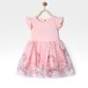 Sommer Mädchen Kurzarm Prinzessin Einhorn Kleid mit Tüllrock