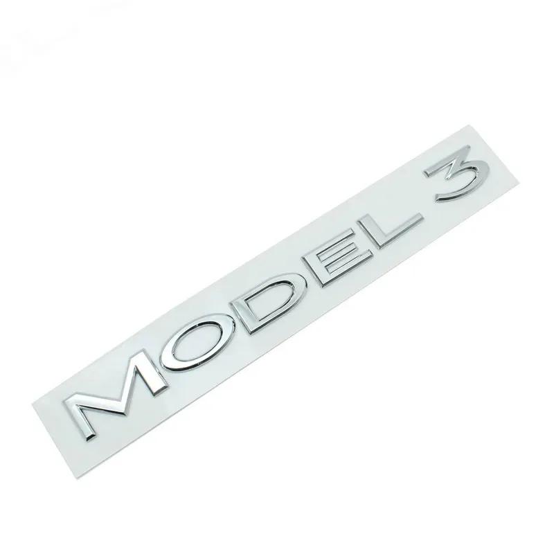 Original 3D ABS Letters Logo For Tesla MODEL 3 Y Car Rear Tailgate Trunk Emblem Badge Decal Stickers Auto Styling Accessories
