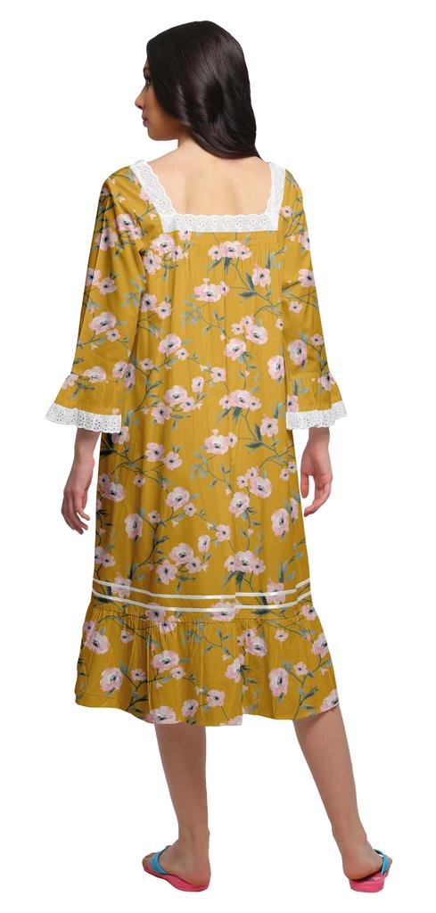 Moomaya Ausgestellte Nachtwäsche aus Baumwolle in A-Linie für Damen