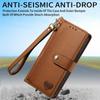 For Xiaomi 15T Pro Case RFID Blocking Zipper Pocket Leather Wallet Phone Cover with Strap