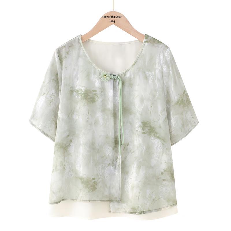 Datang Madam Women s Chiffon Short Sleeve Top 2XL