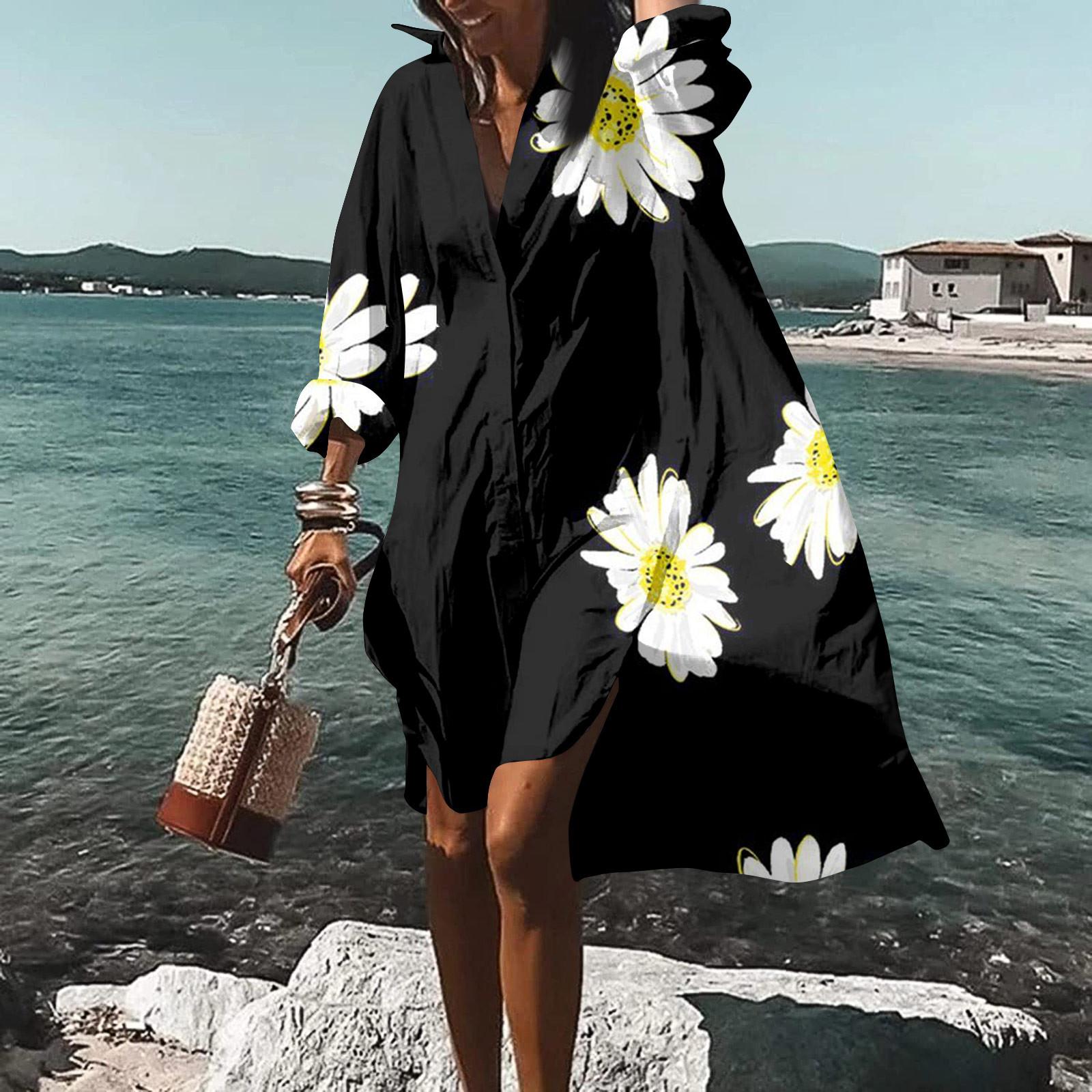 

Модная женская блузка с принтом, свободная праздничная рубашка с длинным рукавом, платье XXXXXL чёрный