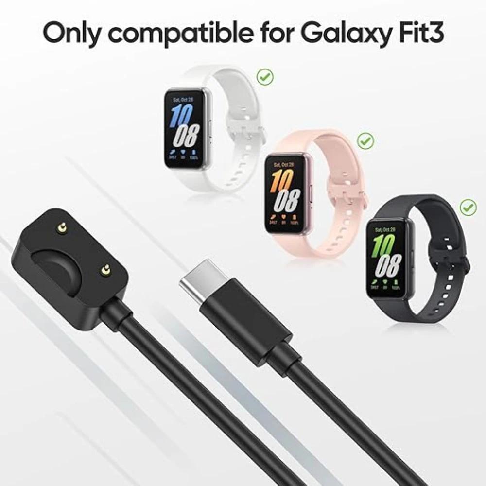 FONKEN USB A/Typ C Magnetischer Ladeadapter für Samsung Galaxy Fit 3 R390 Smartwatch Ladekabel