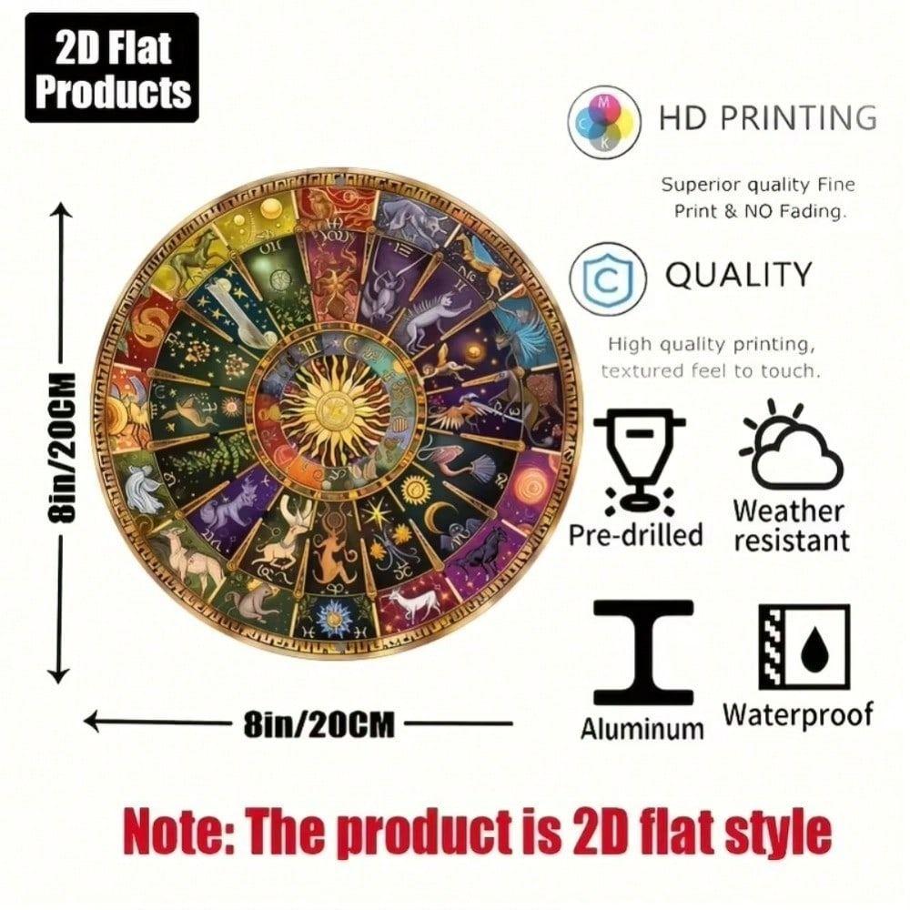 Vintage Tin Sign Floral Wall Art Metal Plate 20x20cm