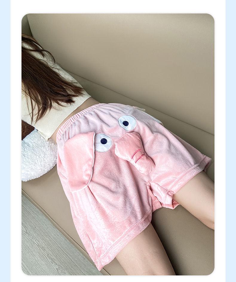 Unisex Funny Squeaky Nose Elephant & Piggy Pajama Shorts