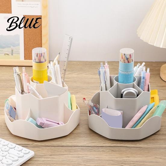 Multi-compartment Pencil Holder Rotating Pen with 9 Compartments 360 Degree Silent Smooth Spinning
