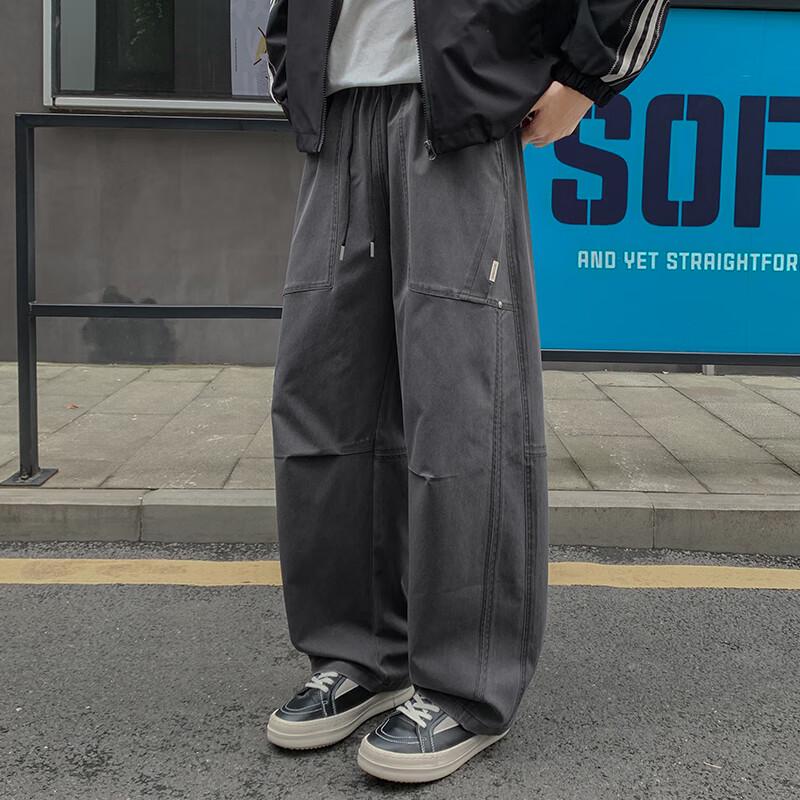 Men's American Retro Casual Straight-Leg Pants