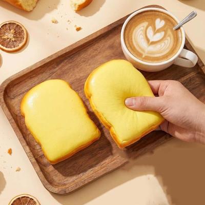 Hand Relax Toast Sensory Toys Simulated Fidget Bread Soft Cute Toast Bread Squeeze Toy  Kids Adult