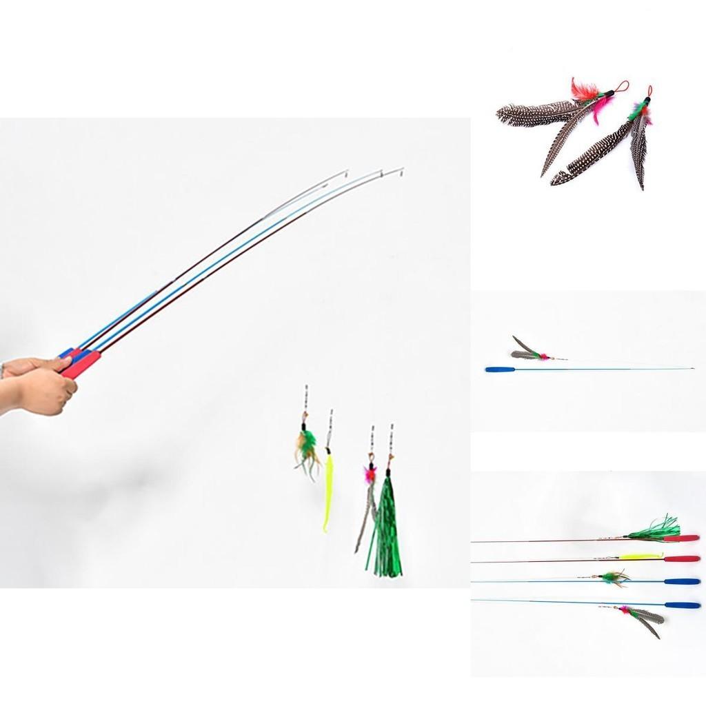 Diy Homemade Cat Wand Replacement Head Pearl Feather Cat Wand Replacement Head Fun Interactive Pet Toy