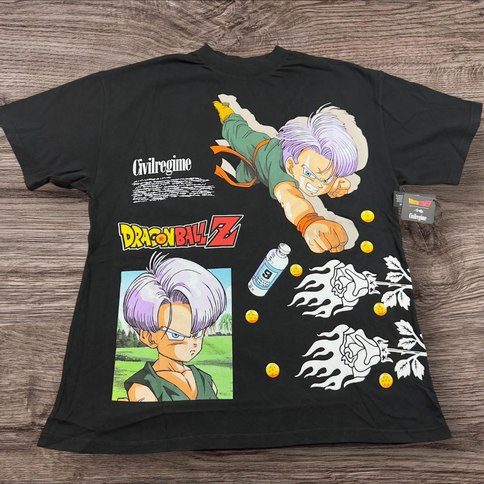 Civil Regime X Dragon Ball Z Trunks Graphic Adult Size Large Oversized Unisex T-Shirt XXXXL
