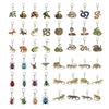 Portable Acrylic Decor 12Pcs 2D Snake Keychain Set, Lizard Reptile Insect Key Realistic Animal Ring Holder, Decorative Pendant for Backpacks Handbags