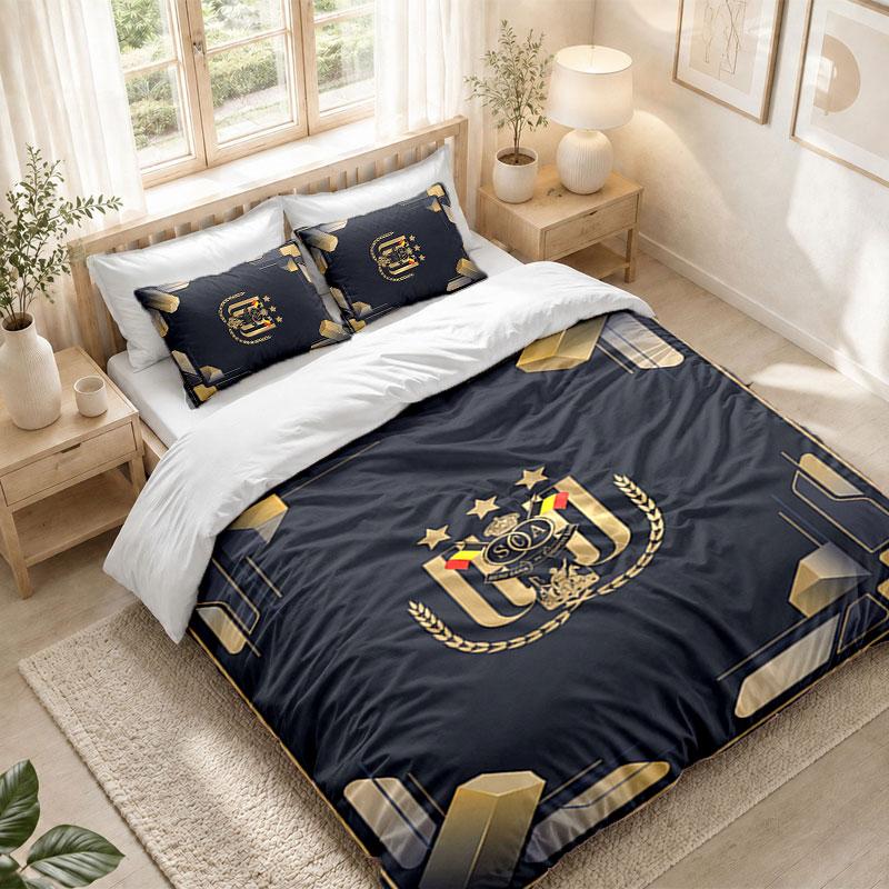 Bedding Set 1 Duvet Cover 2 Pillowcases Anderlecht FC Print Bedroom Home Decoration
