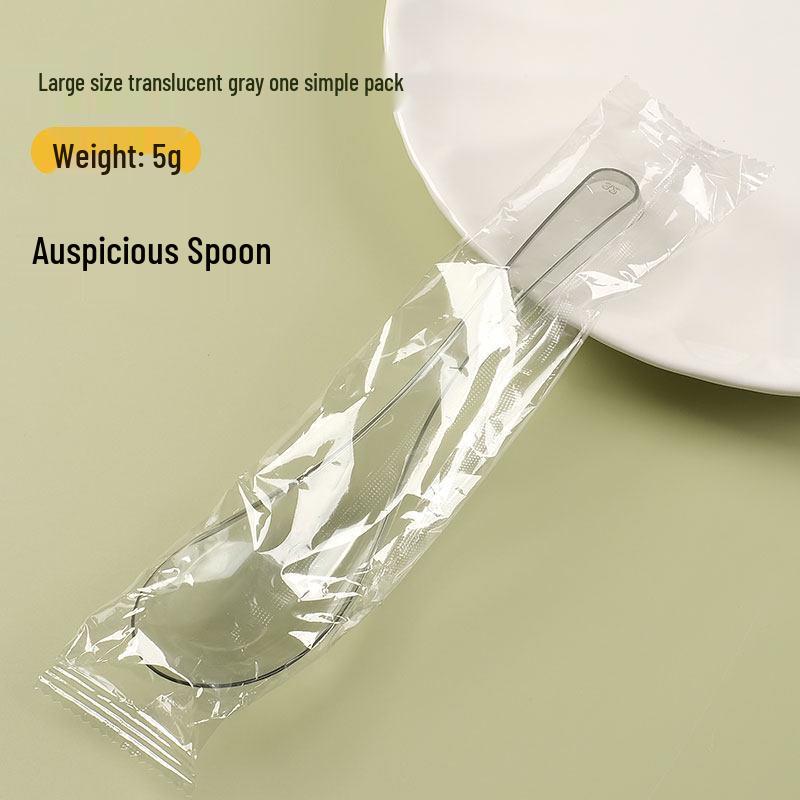 ZISIZ Disposable Plastic Soup Spoon