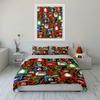 Christmas Mugs and Patterns Bedding Duvet Cover Set Duvet Cover Pillowcases  (1*Duvet Cover 2*Pillowcases, without duvet insert)