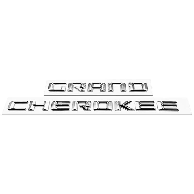 ABS 3D Letters Car Fender Side Emblem Badge Logo Stickers For Jeep Grand Cherokee WK2 WK WJ SRT 2013 2014 2015 2016 Accessories