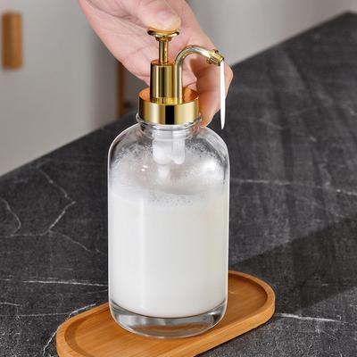 500 ml Glasseifenspender Ersatzflasche Badezimmer Handdesinfektionsmittel Gel Seife und Shampoo Duschflüssigkeit Behälterflasche
