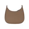 Tory Burch Emerson Minimalist Casual Zipper Opening Textured Leather Crescent Bag Women Shoulder Bag Brown 137417-909
