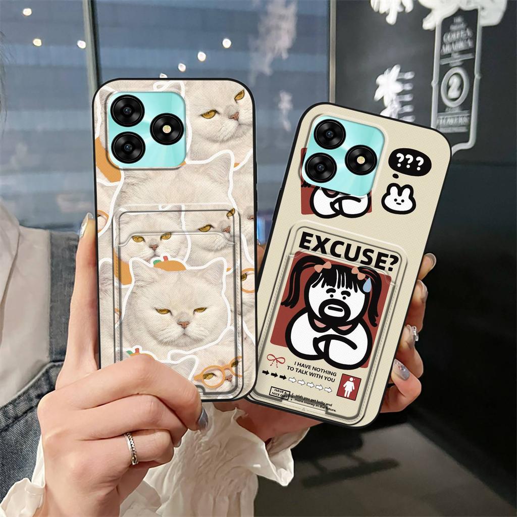 Shockproof TPU Phone Case For UMIDIGI G5/G5A Dirt-resistant Cartoon Card Slot Cute Graffiti Full Wrap Anti-dust Durable