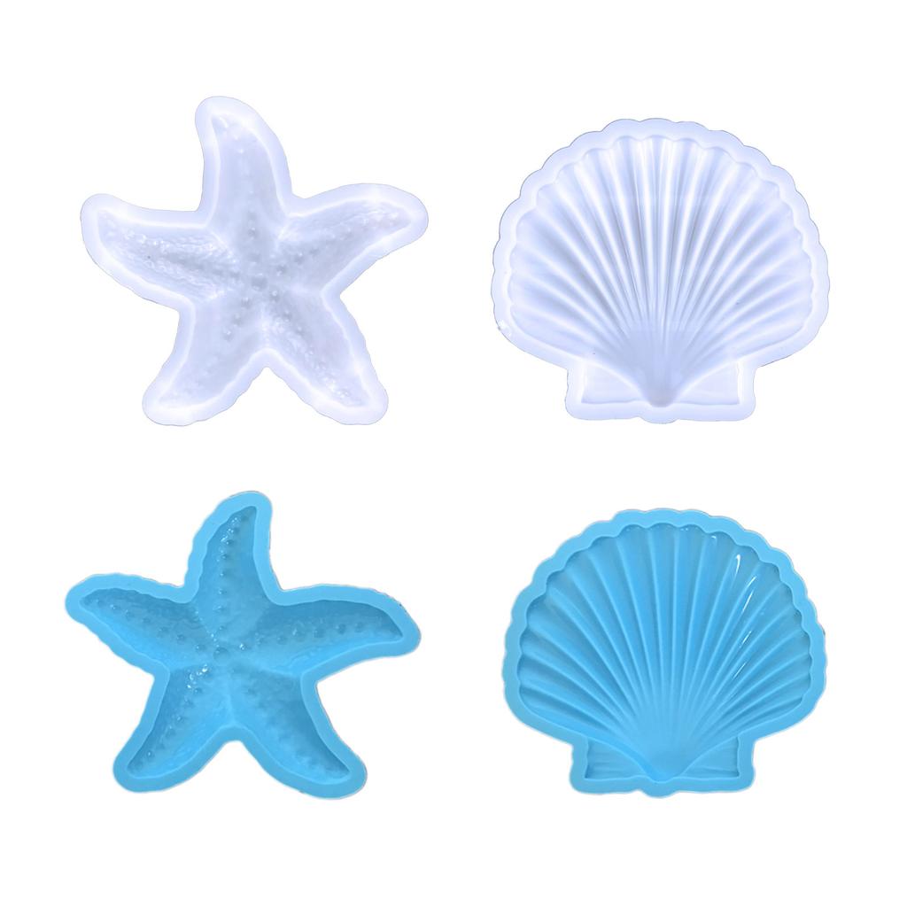 Starfish Wall Hangings Silicone Mold,Seashell Epoxy Casting Mold for Wall Decor
