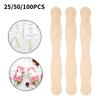 Wooden Popsicle Craft Sticks and Paddle Spoons for DIY Ice Cream Making Crafts Party Kitchen Use 25/50/100PCS