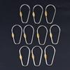10/20/30Pcs D Type Locking Carabiner Screw Gate Multipurpose D-Ring Anti Lost Clip For Outdoor Hiking Camping And Keychain Use