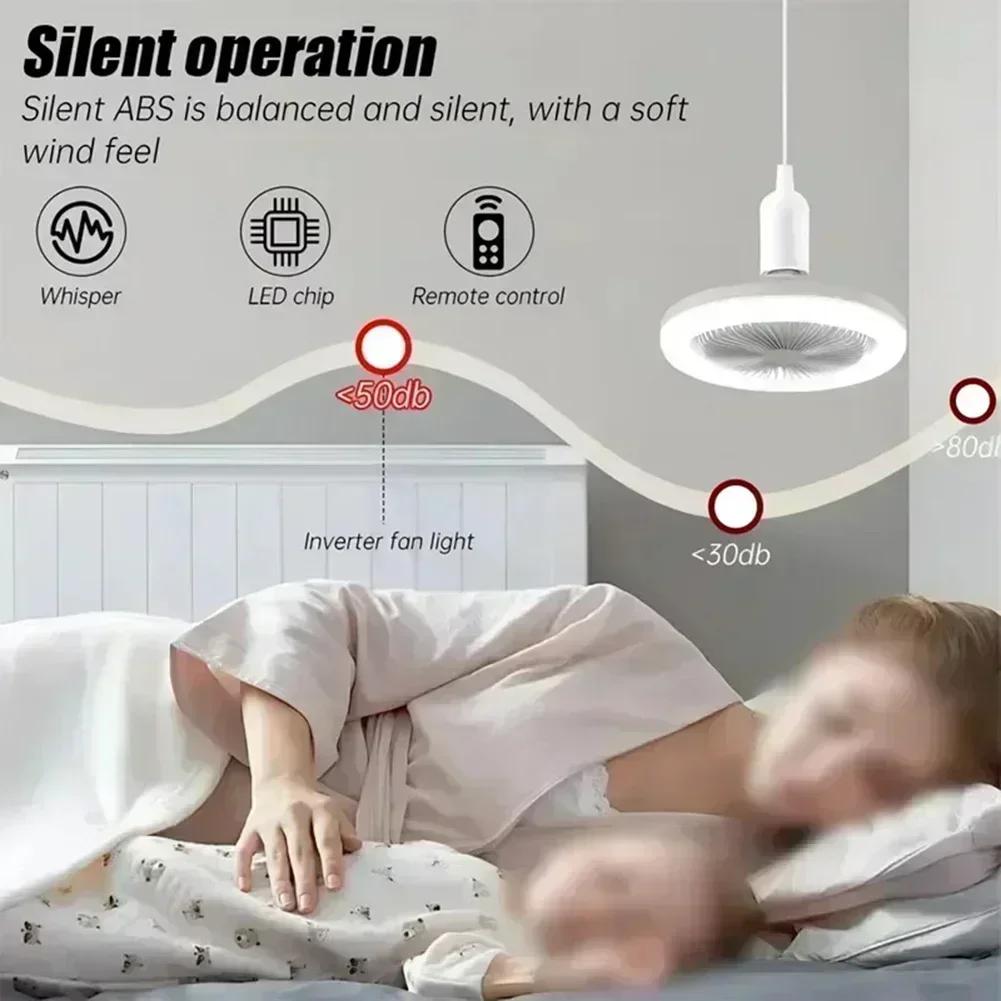 E27 Screw Fan Bulb Bedroom Ceiling Fan Light Remote Control Led Fan Light Home Improvement Accessory