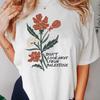 Ne Détournez Pas Le Regard Des T-shirts Drapeau Palestine Fleurs Design T-shirt Coton Femme T-shirt Été Manches Courtes Tee Vêtements Femme