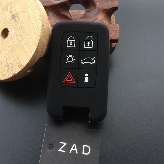 ZAD Silicone rubber car Smart Key Case Cover set For Volvo S40 S60 S80 V50 V70 XC60 XC70 XC90 6 button key